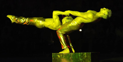 Das Duo Nikiferow aus Berlin zeigte bei der Sportschau 2009 akrobatische Glanzleistungen.