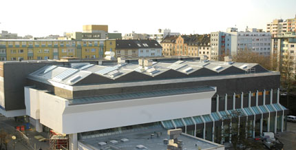 Photovoltaikanlage auf dem Dach des Wilhelm-Hack-Museums