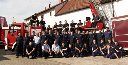 Die Mannschaft der Freiwilligen Feuerwehr Ruchheim